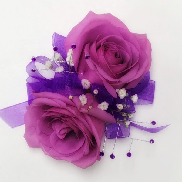 Purple Rose Wrist Corsage
