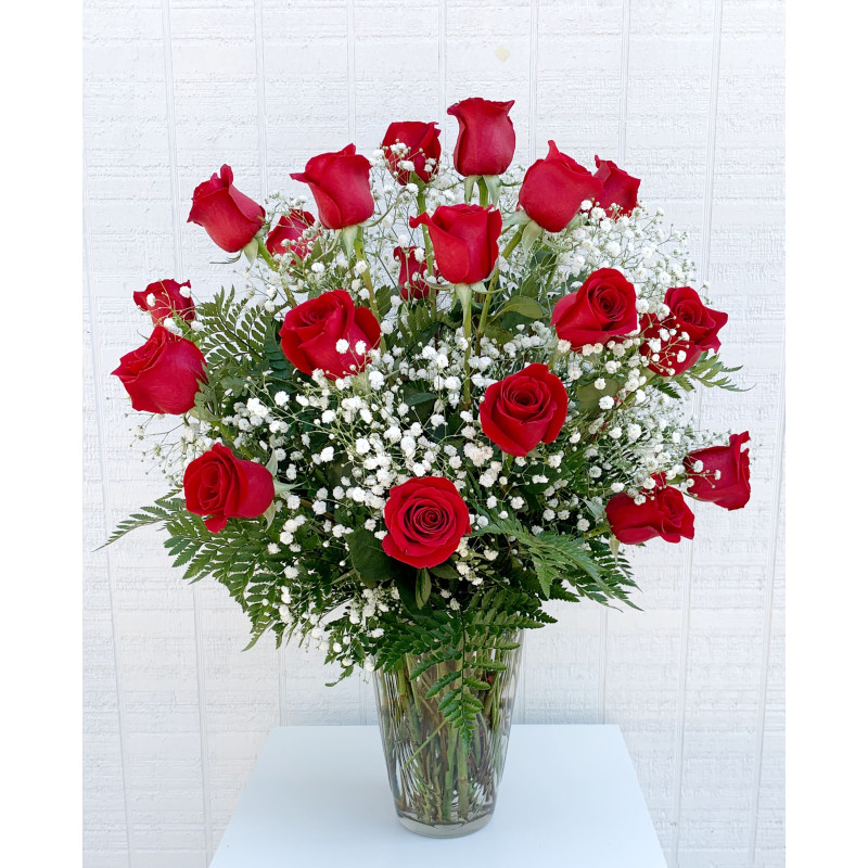 2 Dozen Long Stemmed Red Roses Halls Flower Shop