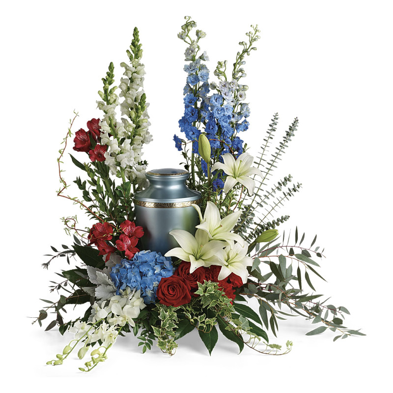 Patriotic Tribute Urn Bouquet - Same Day Delivery
