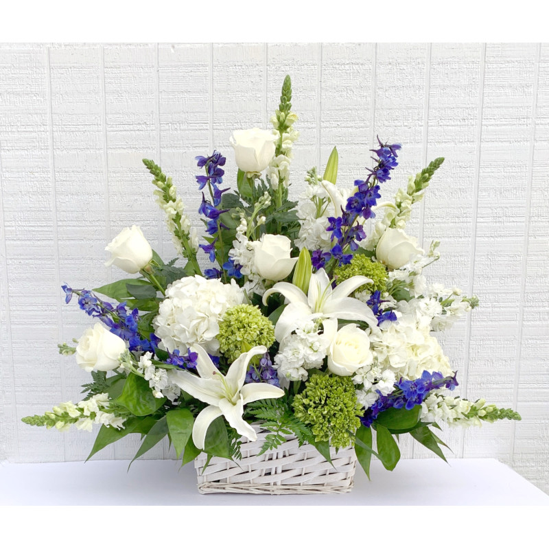 Peaceful Meadow Basket Arrangement - Same Day Delivery