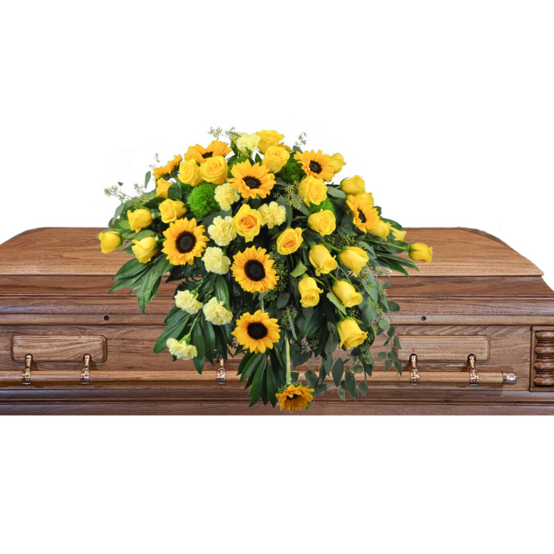 Sunflower Casket Spray - Same Day Delivery