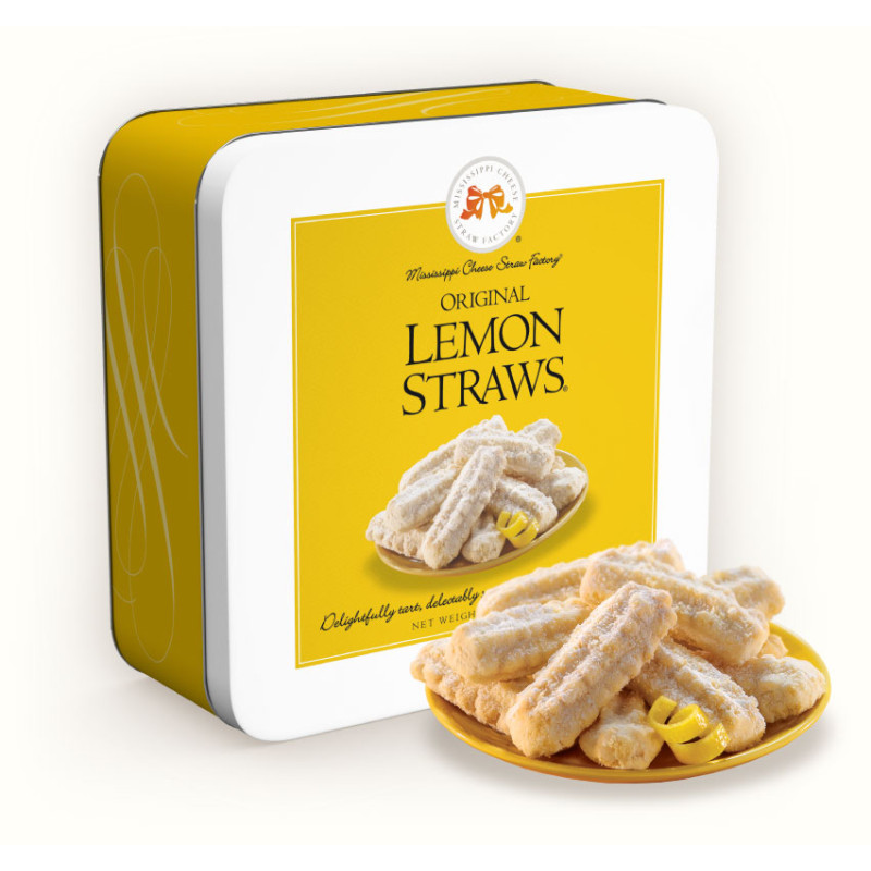 Lemon Straws Gift Tin  - Same Day Delivery