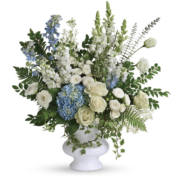 Blue and White Sympathy Bouquet 